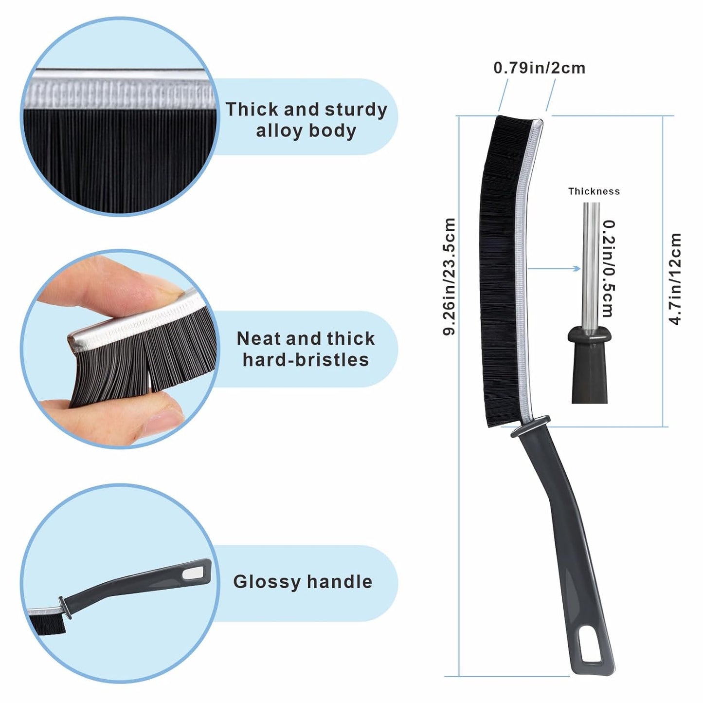 Mini Gap Cleaning Brush and Corner Cleaner (Pack of 2)