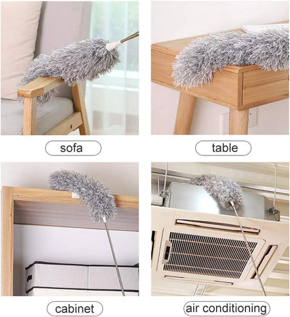 Flexible and Extendable Microfiber Feather Duster for Ceilings and Fans (100 Inch)